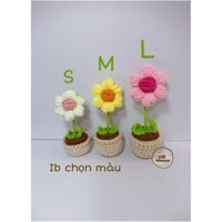 {XIMI ornament} Chậu hoa mini bằng len