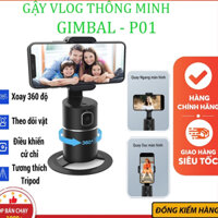 🌟XỊN🌟 Gimbal P01 Tặng Remote, Giá Đỡ Gymbal Chân Cao 2.1M, Tự Chuyển Động Theo Khuôn Mặt Quay Video 360° - Không Cần APP