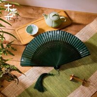 XỊN Quạt xoè cổ trang màu sắc sang trọng thiết kế xinh xắn ( Kèm bao quạt + tua rua )