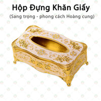 Xịn Sò Hộp Đựng Giấy Ăn KhoNCC Hàng Chính Hãng - Giúp Không Gian Nhà Sang Chảnh Hơn - NLVQ-5088-HDKGST - Màu Vàng Gold