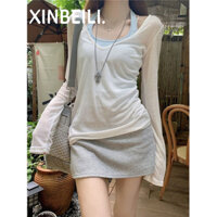 XINBEILI áo khoác nữ áo khoác bomber Chất lượng cao Cổ điển chic New Style WCS2460NUT 45Z241104