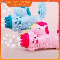 Xinghergood Cartoon Unicorn Bubble Machine Rainbow Pony Automatic Bubble Gun Toy Gifts XHG