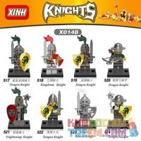 XINH X0148 0148 517 518 519 520 521 522 523 524 non Lego HÀNG TRĂM NGƯỜI 8 HIỆP SĨ bộ đồ chơi xếp lắp ráp ghép mô hình Medieval Castle KNIGHTS Chiến Tranh Trung Cổ