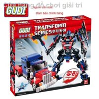 ♧Xinlexin GUDI Gudi Deformation Series 8713 Bộ xếp hình trẻ em DynaSky Autobot Lắp ráp Khối xây dựng đồ chơi