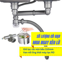 Xiphong chậu rửa bát 2 hố ống cứng thoát nước nhanh, ngăn mùi hiệu quả