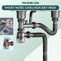 Xiphong Thoát Nước Chậu Rửa Bát, Ống Thoát Bồn Rửa Chén Chậu INOX, Nhựa PP Ngăn Mùi, Chống Hôi