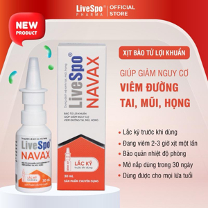Xịt bào tử lợi khuẩn LiveSpo Navax (Hộp 4 ống)