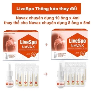 Xịt bào tử lợi khuẩn LiveSpo Navax (Hộp 4 ống)