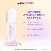 Xịt Bikini khử mùi giảm thâm vùng kín, Xịt thơm Bikini Vitamin C API kháng khuẩn, nước hoa vùng kín API BODY ODOR