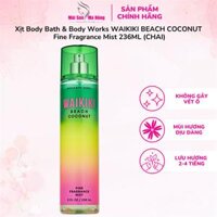 Xịt Body Bath & Body Works WAIKIKI BEACH COCONUT Fine Fragrance Mist 236ML