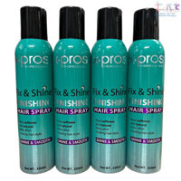 Xịt bóng dưỡng chất giữ màu tóc X-pros Fix & Shine Finishing Hair Spray 320ml - TN