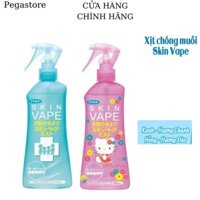 Xịt chống muỗi Skin Vap﻿e Xịt đuổi muỗi cho bé Japan 200ml xịt muỗi màu xanh, hồng