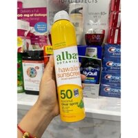 Xịt chống nắng Alba Botanica Hawaiian Sunscreen.