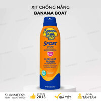Xịt chống nắng BANANA BOAT SPORT ULTRA CLEAR SUNSCREEN SPRAY BROAD SPECTRUM SPF50+ 170G