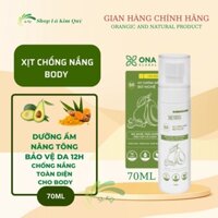 Xịt Chống Nắng Bơ Nghệ PA+++ SPF 50+ dành cho body - Dưỡng ẩm tốt, nâng tông nhẹ nhàng Cocayhoala 70ml