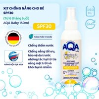 XỊT CHỐNG NẮNG CHO BÉ SPF50 (Từ 6 tháng tuổi) - AQA Baby