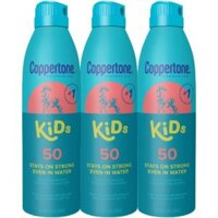 Xịt chống nắng cho trẻ em khỏi UVA UVB hàng Mỹ Coppertone Kids Sunscreen Spray, SPF 50, 5.5 Oz (156ml)