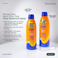 Xịt chống nắng hoặc tuýp kem Banana Boat Sport Ultra Suncreen Continuos Spray SPF 100 PA++++ (100g - 170g)