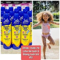 XỊT CHỐNG NẮNG KHÁNG  NƯỚC 80 PHÚT CHO TRẺ EM    Banana Boat  Kids Sport Sunscreen Lotion Spray SPF50+ 269g