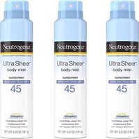 Xịt chống nắng Neutrogena Ultra Sheer Body Mist Sunscreen, Broad Spectrum SPF 45, 5 oz 141g