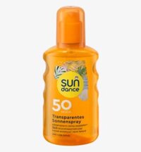 Xịt chống nắng Sundance Transparentes Sonnenspray, SPF 50, dùng cho mặt và body, 200ml