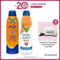 Xịt chống nắng thể thao Banana Sport Mỹ SPF100 kháng nước phù hợp đi biển, tập thể thao Linh Giang chính hãng