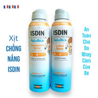 Xịt Chống Nắng Trẻ Em ISDIN Pediatrics Transparent Spray Wet Skin Spf 50+ 250ML