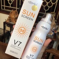 XỊT CHỐNG NẮNG V7 SUN SEEN SPF 50 PA là kem chống nắng thế hệ mới có chức năng 3 in 1:chống nắng chống lão hóa trang đie