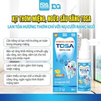 Xịt chống sâu răng kem đánh răng dạng Tosa cho bé an toàn có thể nuốt cho trẻ từ 6 tháng tuổi lọ 30ml