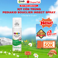 Xịt côn trùng Pediakid Bouclier Insect Spray Pháp 100ml chống muỗi côn trùng bảo vệ da bé trên 3 tháng tuổi