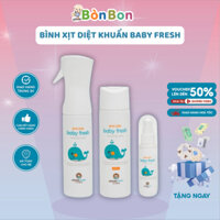 Xịt diệt khuẩn khử mùi cho đồ chơi bình sữa núm ti giả phụ kiện Baby Fresh an toàn lành tính cho bé 300ml Bòn Bon Shop