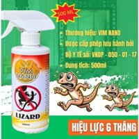 Xịt Đuổi Thạch Sùng, Thằn Lằn Vim Lizard Nano 500ml Mùi Hương Dễ Chịu Chiết Xuất Thảo Mộc An Toàn Thân Thiện