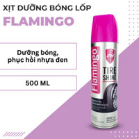 Xịt dưỡng bóng vỏ lốp ô tô, phục hồi nhựa đen Flamingo F010 500ml