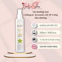 Xịt dưỡng collagen keratin Algo phục hồi, bảo vệ tóc khỏi nhiệt và tia UV, dưỡng tóc thơm lâu 250ml