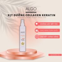 Xịt dưỡng tóc Keratin Collagen với thành phần sữa dưỡng 2 lớp chống nhiệt và tia UV,  Algo dung tích 250ml