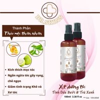 Xịt dưỡng tóc tinh dầu vỏ bưởi, trà xanh 100ml DR.SKINS