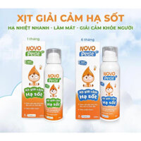 XỊT GIẢI CẢM HẠ SỐT NOVO Petie hạ nhiệt nhanh-làm mat-giải cảm khoẻ người cho bé 1 tháng và 6 tháng trở lên 100ml