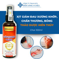 Xịt giảm đau xương khớp thảo dược Hiển Thủy 100ml - Giảm đau mỏi vai gáy, bong gân, chấn thương