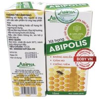 Xịt họng Abipolis kháng khuẩn giảm ho chống viêm - 15ml - Boby