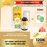 Xịt Họng Antivir Vimos, Xịt Họng Keo Ong Xuyên Thâm Niên, Xịt Keo Ong Kháng Khuẩn Giảm Ho Chống Viêm.