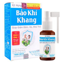 Xịt họng Bảo Khí Khang, giảm nguy cơ viêm đường hô hấp do virus, vi khuẩn