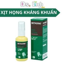Xịt Họng Betadine Throat Spray 50Ml - Nước Xịt Họng Kháng Khuẩn Miệng - DS.LINH