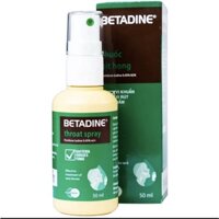 Xịt họng Betadine Throat Spray Povidon iodin 0.45% 50ml
