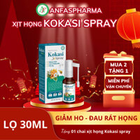 Xịt Họng Giảm Ho, Tiêu Đờm, Giảm Ngứa Rát Cổ Vị Mật Ong Bạc Hà Kokashi Lọ 30ml, Cho Bé Từ 6 Tháng Tuổi - ANFAS