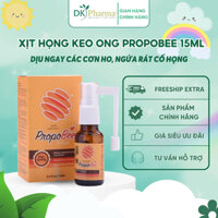 Xịt Họng Keo Ong Propobee Giảm Ngứa Rát Họng Giảm Ho Giảm Đau Răng Nhiệt Miệng DK Pharma 15ml