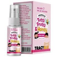 Xịt họng keo ong Tracybee trái cây giảm đau họng, viêm họng chai 30ml Tracy Bee hồng