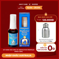 Xịt Họng Keo Ong Úc MEDIACTIVE PROPOLIS SPRAY Khử Mùi Hơi Thở Thơm Mát Tinh Chất Thiên Nhiên Cao Cấp 30ML