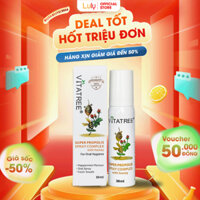 Xịt họng keo ong Vitatree Super Propolis Spray Complex with honey 30ml giảm ngứa rát họng