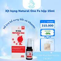 Xịt họng Natural One Fe hộp 15ml – Hỗ trợ bổ sung Sắt và Vitamin