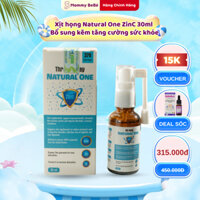 Xịt họng Natural One ZinC lọ 30ml hỗ trợ bổ sung kẽm làm giảm triệu chứng rối loạn tiêu hóa, tiêu chảy, chán ăn DEKABON